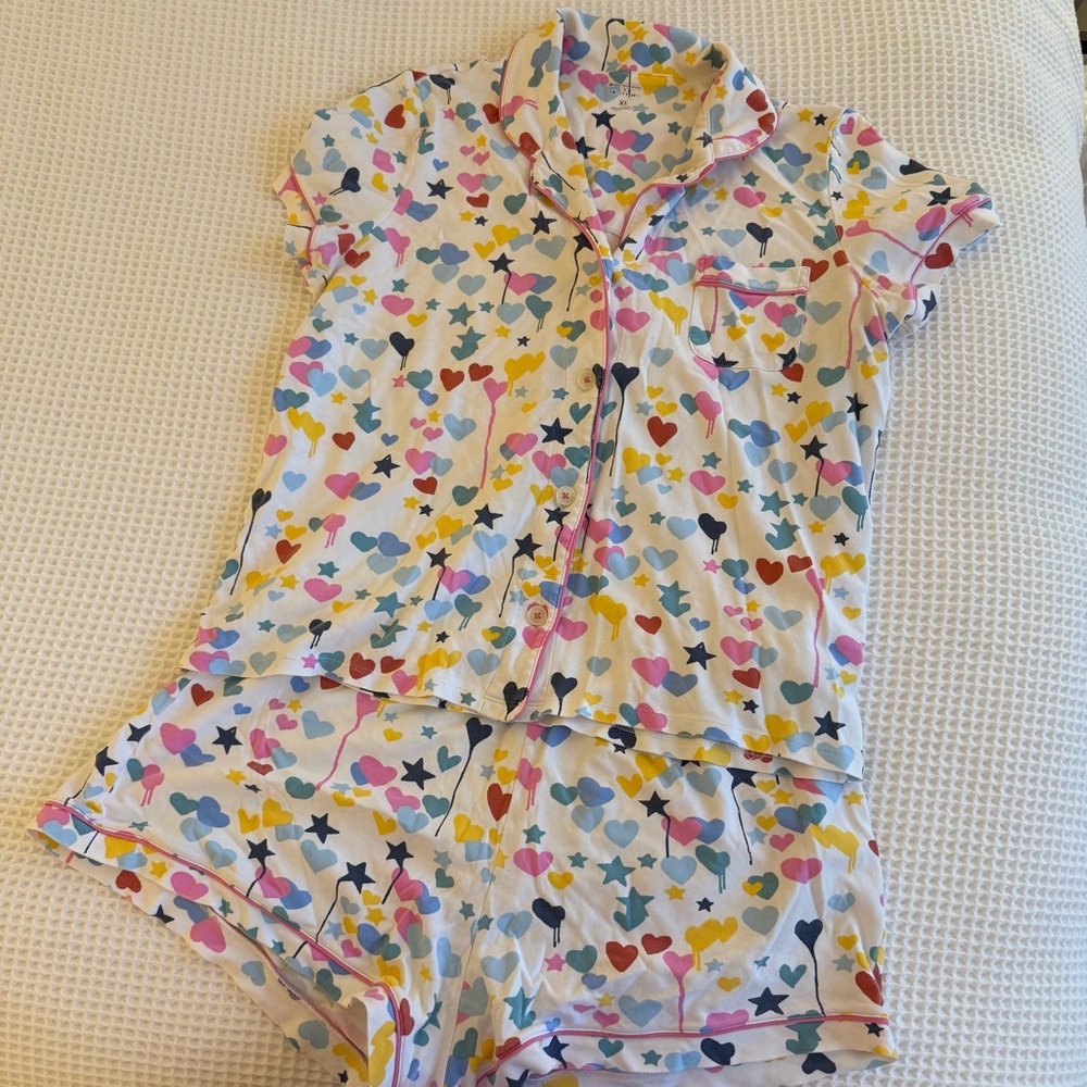 Roller Rabbit Multicolor Heart Pajama Set
